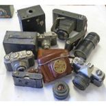 8 CAMERAS INCLUDING COMET S BY BENCINI. ZEISS IKON CONTINA, FUJICA ST 605, ETC. AND 2 LENS -10-