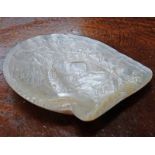 MOTHER OF PEARL CHINESE CARVED SHELL