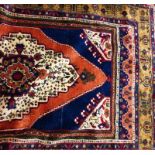 MIDDLE EAST RED, BLUE AND CREAM RUG 125 X 191CM