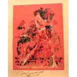 Leroy Neiman - Red Boxers 1973 signed by Muhammed Ali 
One of only a few known to have been signed
