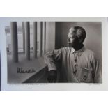 Nelson Mandela Signed Original Jurgen Schadeberg Robben Island 1994. Nelson Mandela , Robben