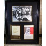 Muhammad Ali Beatles Presentation. A 20” x 15” black and white photograph of Muhammad Ali and The