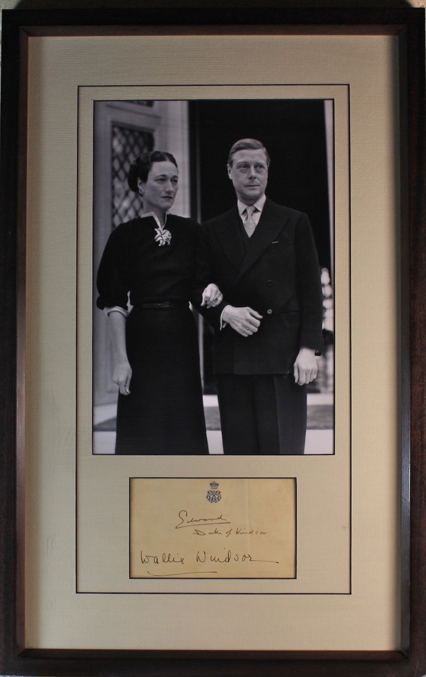 Edward Duke Of Windsor and Wallis Windsor. Signatures of Edward Duke Of Windsor and Wallis