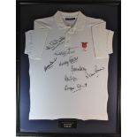 England 1966 World Cup Squad Reunion. A Dale Hill golf shirt signed at the annual 1966 world cup