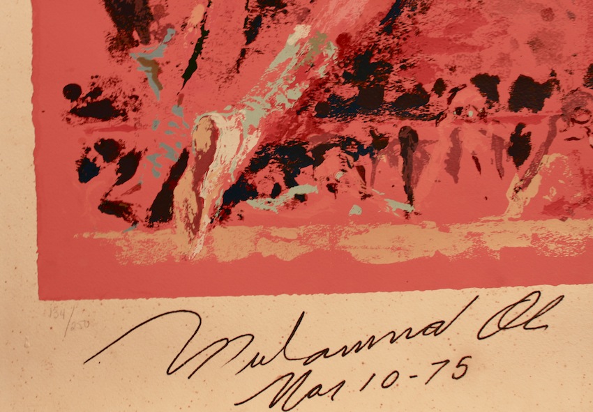Leroy Neiman - Red Boxers 1973 signed by Muhammed Ali 
One of only a few known to have been signed - Image 2 of 3