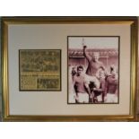 England World Cup Winners 1966 Signed Display. A black and white newspaper photograph of the 1966