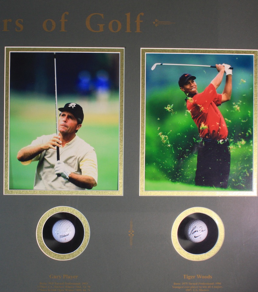 Masters Of Golf Signed Display. A presentation consisting of 4 signed and mounted golf balls, - Image 2 of 3