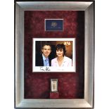 Tony Blair Cheri Blair Signed Presentation. A signed colour photograph mounted in a fine