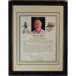 Ronnie Biggs Signed Display (Gt Train Robber). A commemorative  leaflet giving details of Ronnie