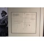 Adolf Hitler (1889-1945) Typed and Signed Letter Display. A typed letter dating from 1930 on