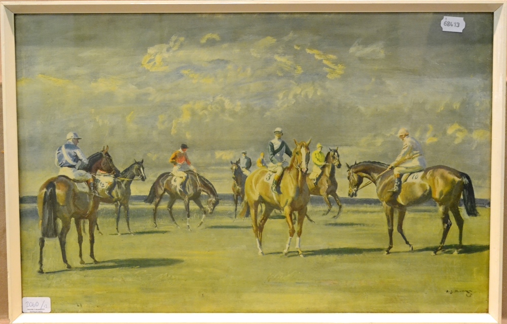 A Collection of Thirteen Horse Racing and Hunting Prints, including 'The Weighing Room Derby Day - Image 5 of 13