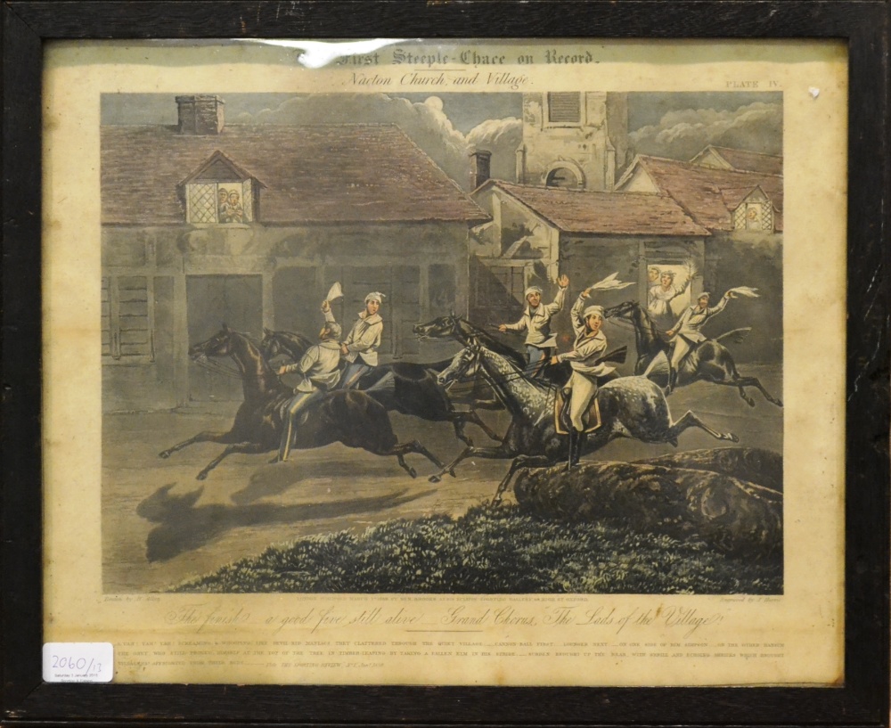 A Collection of Thirteen Horse Racing and Hunting Prints, including 'The Weighing Room Derby Day - Image 11 of 13