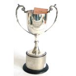 A Silver Plated Cycling Trophy Cup 'Holbeck Cycle Club Junior Ten Mile Road Time Trial Handicap