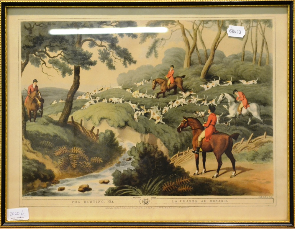 A Collection of Thirteen Horse Racing and Hunting Prints, including 'The Weighing Room Derby Day - Image 9 of 13