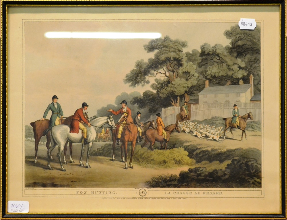 A Collection of Thirteen Horse Racing and Hunting Prints, including 'The Weighing Room Derby Day - Image 10 of 13