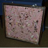 A Victorian glazed shell picture