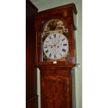 A mahogany eight day longcase clock, signed Alex Lucas, Glasgow, circa 1840, flat top pediment, 14-