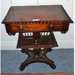 William IV carved mahogany pedestal table