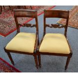 Set of six George IV dining chairs with drop-in seats