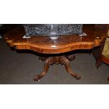 Victorian walnut oval breakfast table