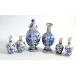 Four miniature cargo vases, Vung Tao vase and cover and a miniature vase (6)