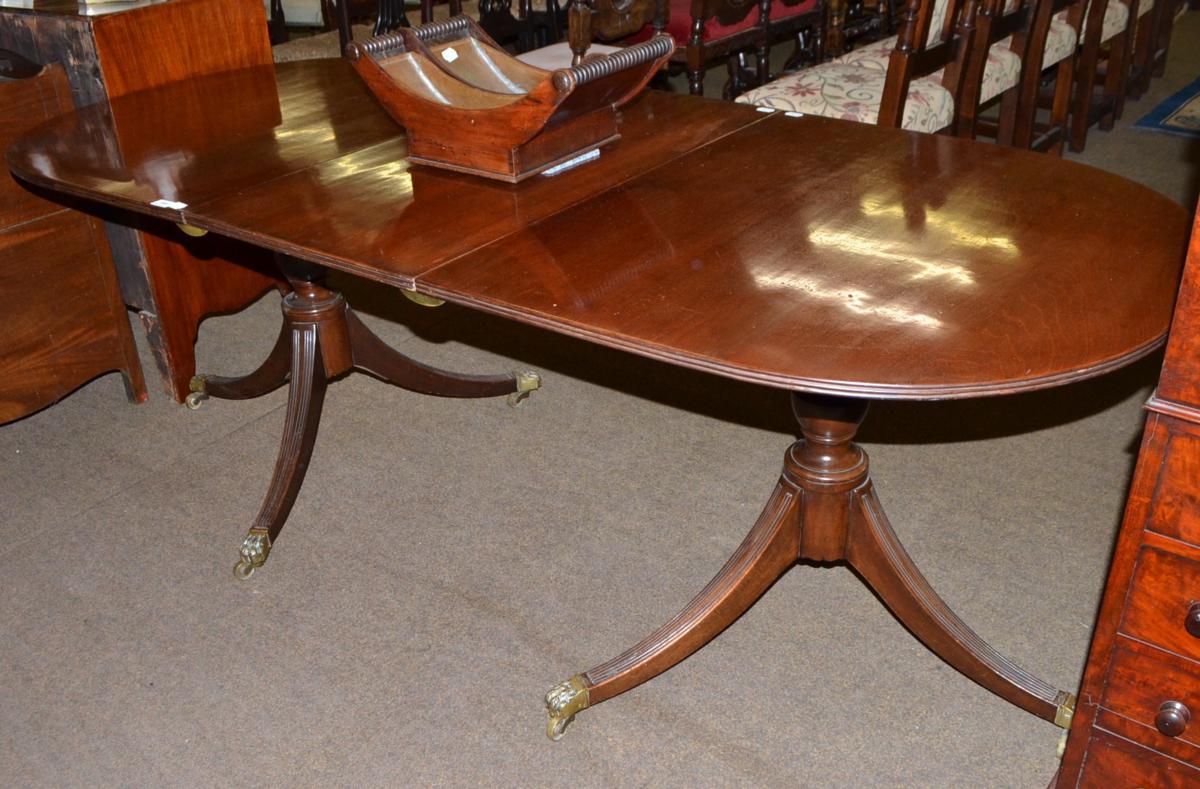 George III style double pedestal dining table