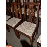 Set of four Chippendale revival dining chairs (three single and one carver)