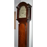 # A mahogany eight day longcase clock, signed Joseph Hardin, London, circa 1790, arched top, stop