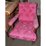 A Gillows & Co armchair, numbered 17508