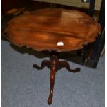 George III mahogany flip top tripod table