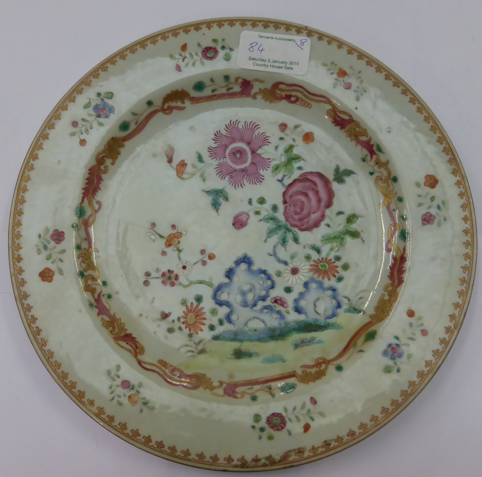Six Chinese famille rose plates and two Chinese export plates - Image 4 of 17