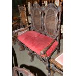 Carved oak sofa in the 17th century style