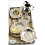 Small tray, ashtray and tea strainer