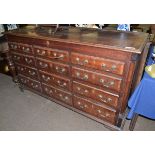 George III oak Lancashire chest
