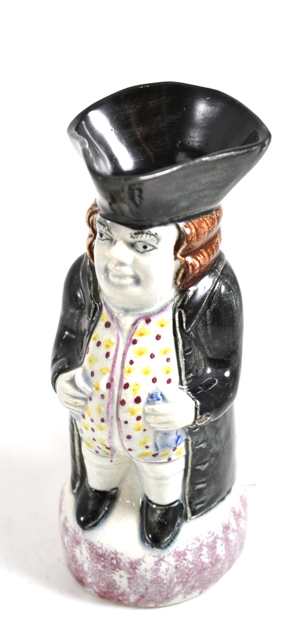 Yorkshire pearlware Toby jug, 20cm high