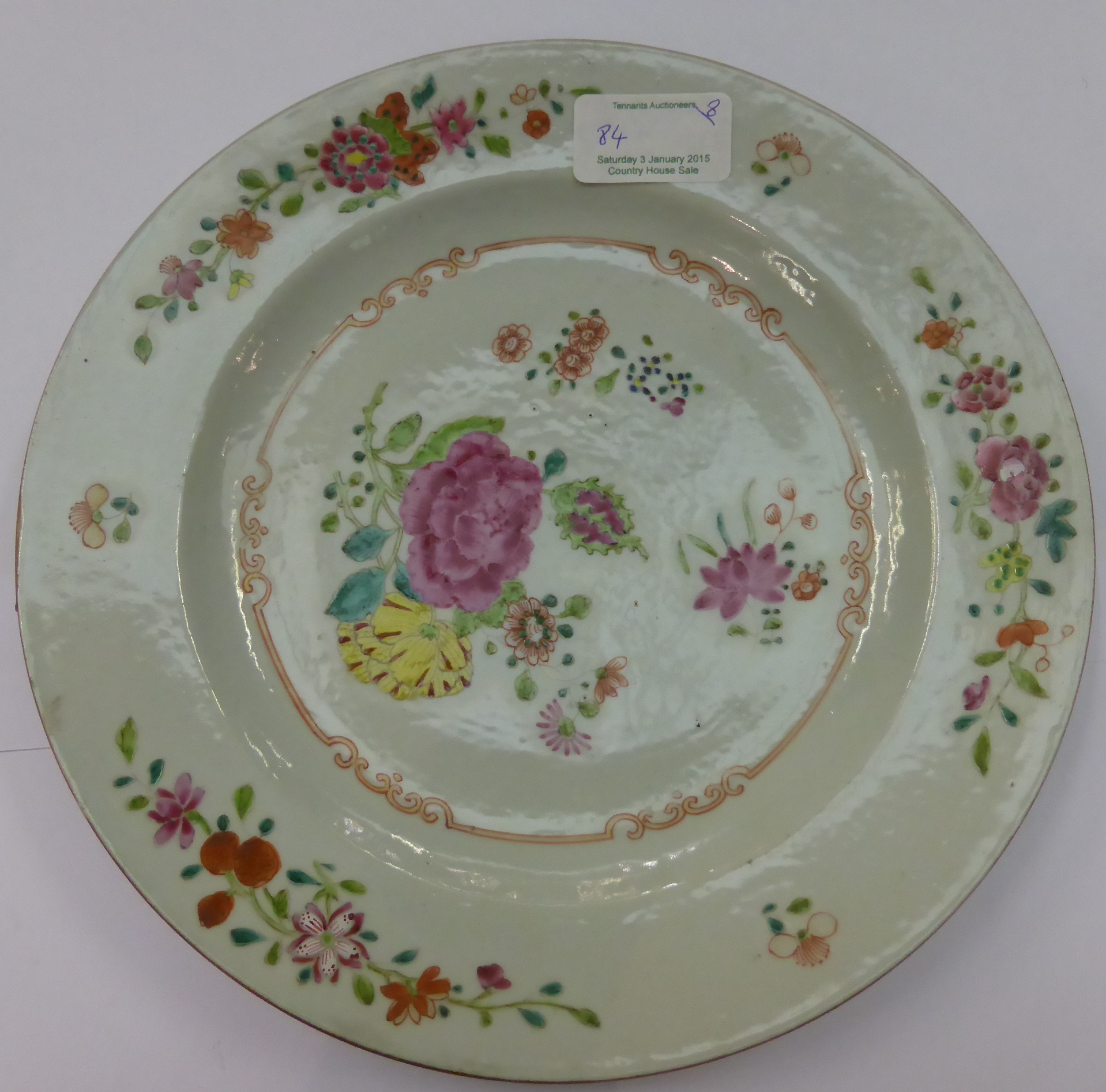Six Chinese famille rose plates and two Chinese export plates - Image 10 of 17