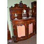 Early Victorian rosewood serpentine front chiffonier