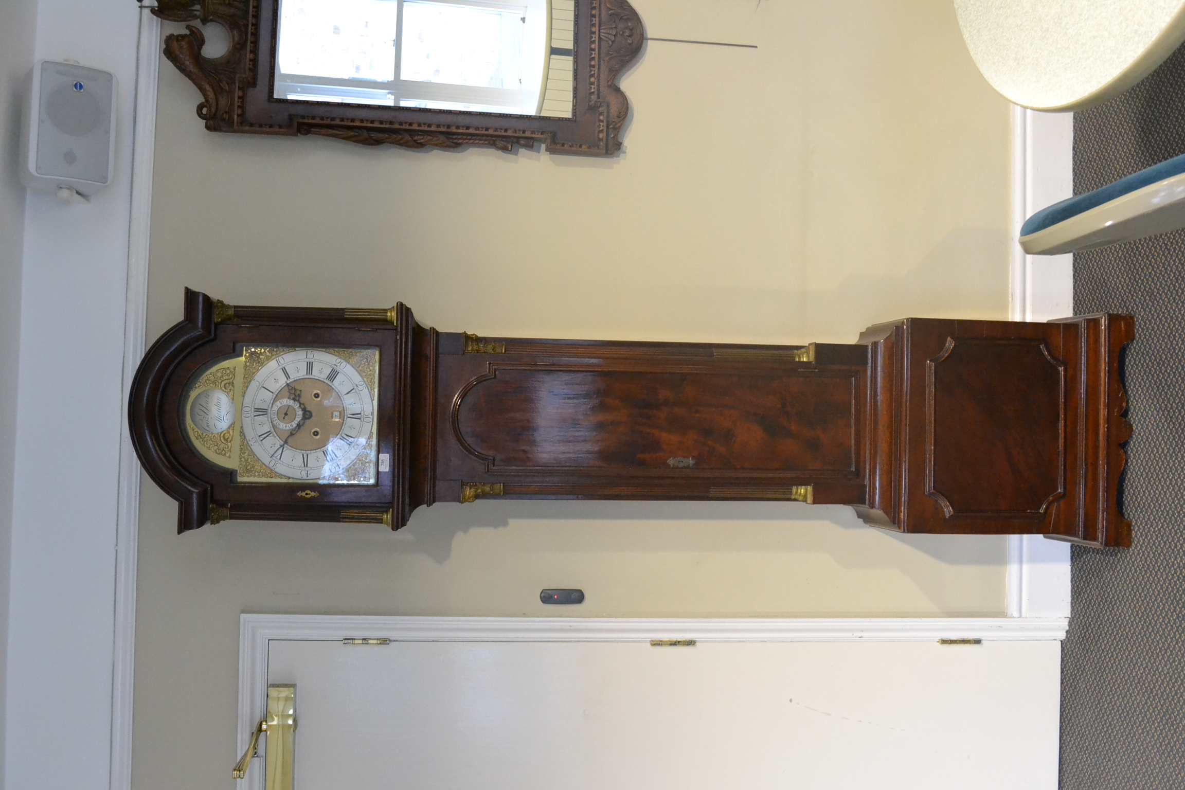 A mahogany eight day longcase clock, arched hood, Corinthian stop fluted columns, 12-inch arched - Image 2 of 9