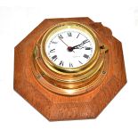 A Robert ''Mouseman'' Thompson of Kilburn oak wall clock, 18.5cm wide