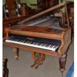 Victorian rosewood grand piano by John Broadwood & Sons, London