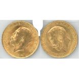 2 x Sovereigns: 1915 & 1927SA, trivial c
