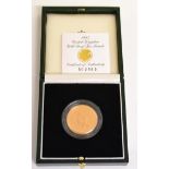 Gold Proof £2 1995, rev. Dove of Peace,