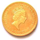 Britannia Gold £25 1987, ¼ oz fine gold,