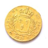 France, Gold 20 Francs 1815L (Bayonne Mi