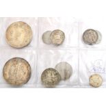 10 x Foreign Silver Coins comprising: Fr