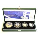 Britannia 4-Coin Silver Proof Set 2001 c