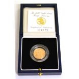 Proof Half Sovereign 1997, with cert, in