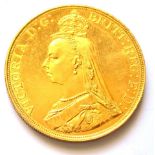 Victoria, Gold £5 1887, 40g, very minor