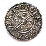 Cnut Silver Penny, pointed helmet type,