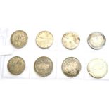 8 x Crown-Size Foreign Silver Coins comp